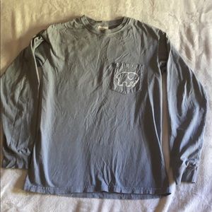 Blue-Grey Ivory Ella Long Sleeved Shirt!